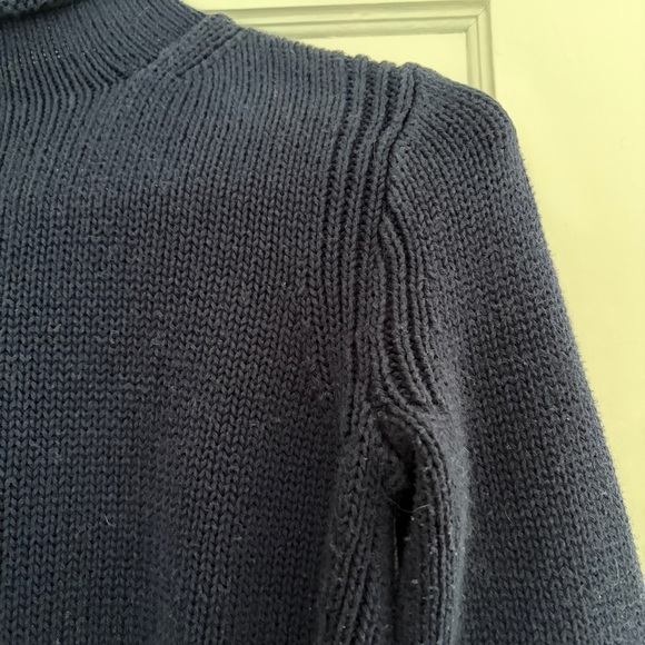 J.Crew Cotton Rollneck Navy Blue Women's Sweater - Picture 5 of 7